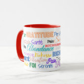 Eleganter Mug "Liebe - Reichtum - Erfolg" Tasse (Vorderseite Links)