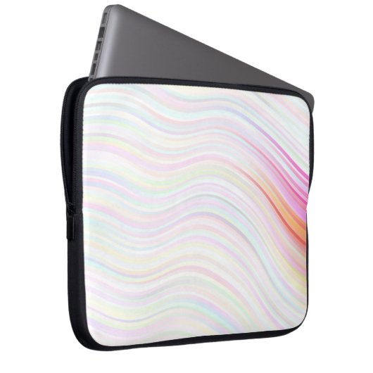 Eleganter Multicolor Abstrakt Waves Laptop-Sieb Laptopschutzhülle (Vorne Rechts)