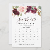Eleganter Multicolor-Blume Save the Date Kalender (Vorderseite)