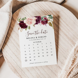 Eleganter Multicolor-Blume Save the Date Kalender