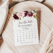 Eleganter Multicolor-Blume Save the Date Kalender