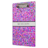 Eleganter Multicolor Mosaic Modern Grit Glitzer #3 Klemmbrett (Links)