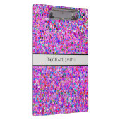 Eleganter Multicolor Mosaic Modern Grit Glitzer #3 Klemmbrett (Rechts)