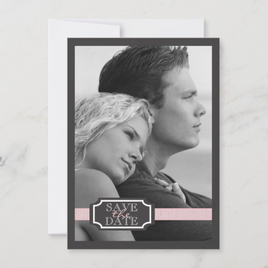 Eleganter Multifunktionseffekt Soft Pink Save the Date (Vorderseite)