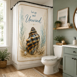 Eleganter Muschelserenity-Duschvorhang Duschvorhang
