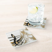 Eleganter Musical Note Untersetzer (Schrägansicht)