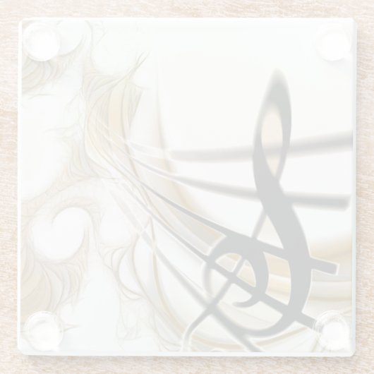 Eleganter Musical Note Untersetzer (Rückseite)
