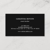 Eleganter Musician Piano Instructor Musiklehrer Visitenkarte (Rückseite)
