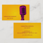 Eleganter Musiker Visitenkarte (Vorne/Hinten)