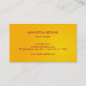 Eleganter Musiker Visitenkarte (Rückseite)