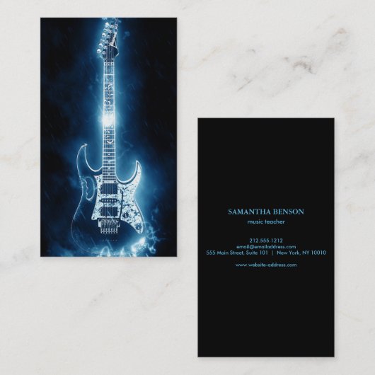 Eleganter Musiker Visitenkarte (Vorne/Hinten)