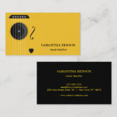 Eleganter Musiker Visitenkarte (Vorne/Hinten)