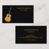 Eleganter Musiker Visitenkarte (Vorne/Hinten)