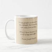 Eleganter Musiklehrer Haydn Quote Kaffeetasse (Links)