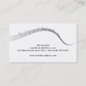 Eleganter Musiklehrer Keys Musical Visitenkarte (Rückseite)