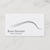 Eleganter Musiklehrer Keys Musical Visitenkarte (Vorderseite)