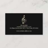 Eleganter Musiklehrer Piano Schlüssel Musikalisch Visitenkarte (Rückseite)