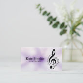 Eleganter Musiklehrer Piano Schlüssel Musikalisch Visitenkarte (Stehend Vorderseite)