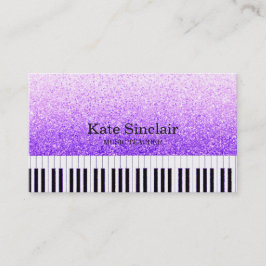 Eleganter Musiklehrer Piano Schlüssel Musikalisch Visitenkarte