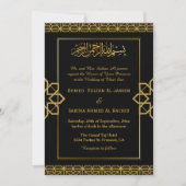 Eleganter Muslim walima Wedding Nikah mit QR-Code Einladung (Vorderseite)
