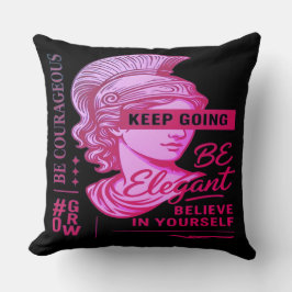"Eleganter Mut BLACK Pillow für Frauen Kissen