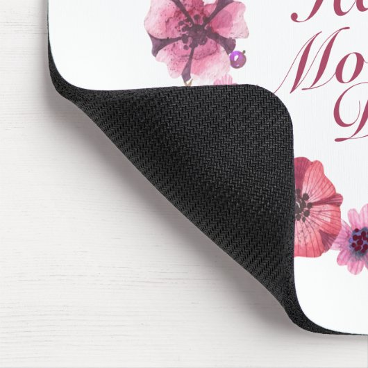 Eleganter Muttertag Blumenreath Mousepad (Ecke)
