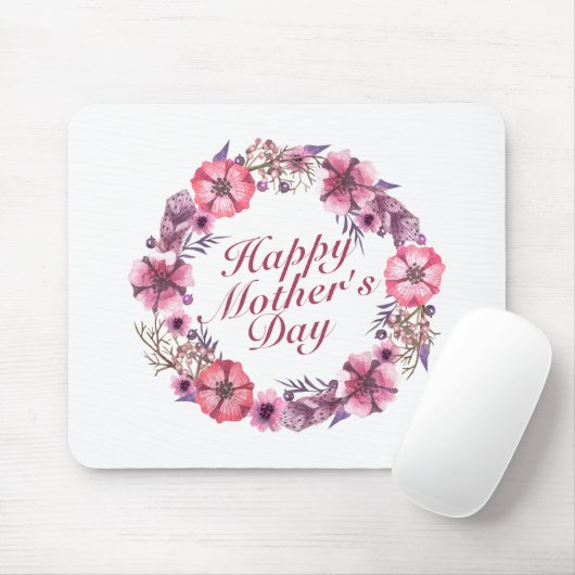 Eleganter Muttertag Blumenreath Mousepad (Mit Mouse)