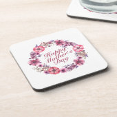 Eleganter Müttertag Blumenreath Untersetzer (Linke Seite)
