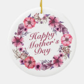 Eleganter Muttertag Blumenregen Keramikornament (Hinten)