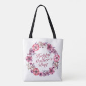 Eleganter Muttertag Blumenstrauß Tote Beutel Tasche (Rückseite)