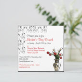 Eleganter Muttertag Brunch Custom Einladungen (Stehend Vorderseite)