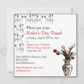 Eleganter Muttertag Brunch Custom Einladungen (Vorderseite)