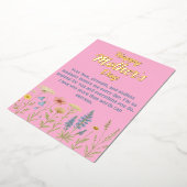 Eleganter Muttertag der Wildblumen Folien Feiertagskarte (Gedreht)