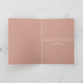 Eleganter Muttertag Dusty Rose Einfache Blumen Karte (Innenseite)