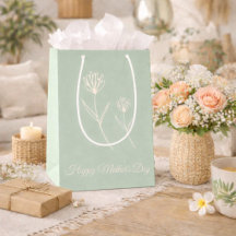 Eleganter Muttertag Mintgrüne einfache Blumen
