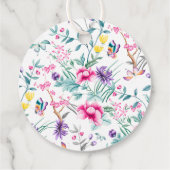 Eleganter Muttertag mit Blumen und Schmetterlingen Geschenkanhänger (Rückseite)