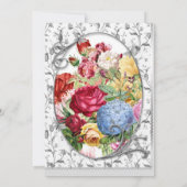 Eleganter Muttertag mit Vintagen Blume Urlaub Einladung (Rückseite)