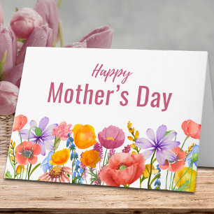Eleganter Muttertag Oma - Florale Wildblumen Karte