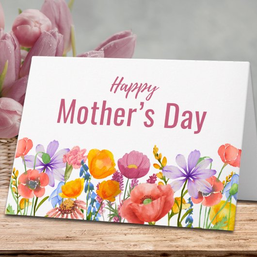 Eleganter Muttertag Oma - Florale Wildblumen Karte