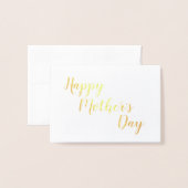 Eleganter Muttertag von Sohn oder Tochter Folienkarte (Vorderseite mit Umschlag)