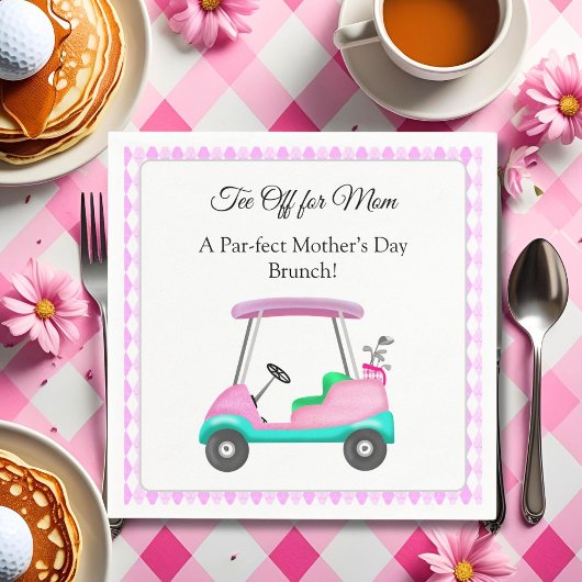 Eleganter Muttertags-Golf-Brunch-Party Serviette