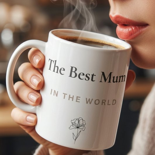 Eleganter Muttertagsbecher | Minimaler Blumenbeche Kaffeetasse