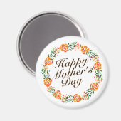 Eleganter Muttertagskreath | Magnet (Vorderseite/Rückseite)