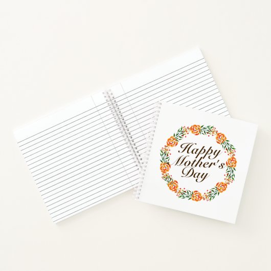 Eleganter Muttertagskreath | Notebook Notizbuch (Innenseite)