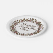 Eleganter Muttertagskreath | Papierplatte Pappteller (Schrägansicht)