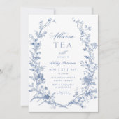 Eleganter Nachmittagstee Party Babydusche Einladung (Vorderseite)