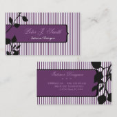 Eleganter Nadelstreifen-ursprünglicher Visitenkarte (Vorne/Hinten)