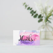 Eleganter Nagel-Techniker Visitenkarte (Stehend Vorderseite)