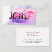 Eleganter Nagel-Techniker Visitenkarte (Vorne/Hinten)