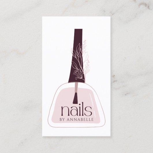 Eleganter Nageltechniker Visitenkarte (Vorderseite)